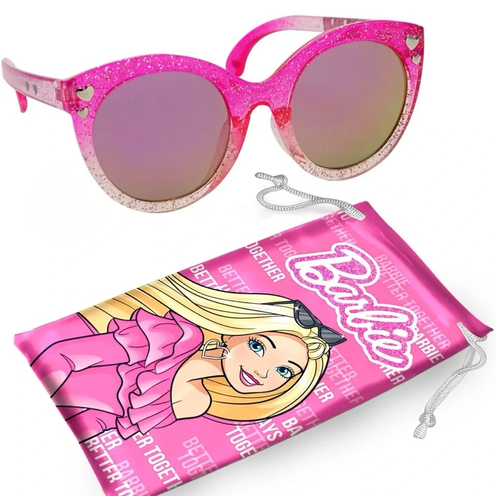 NWT Barbie Pink Tinted Glitter Girl’s Sunglasses